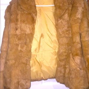 Gold Rabbit fur coat